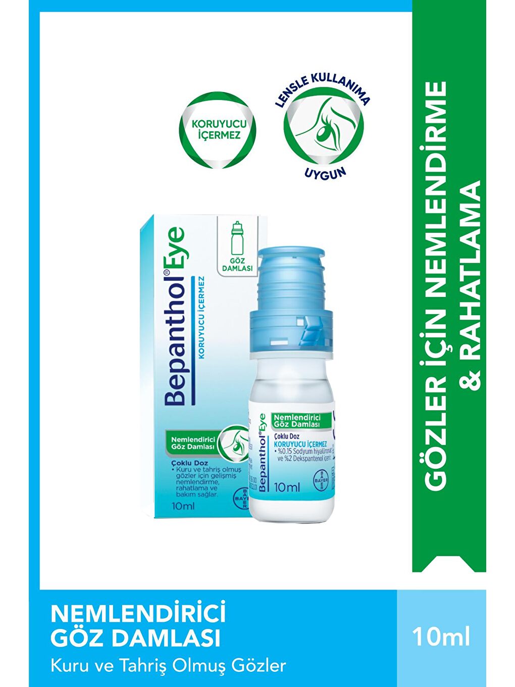 Bepanthol Şeffaf BepantholEye Nemlendirici Göz Damlası Çoklu Doz 10 ml