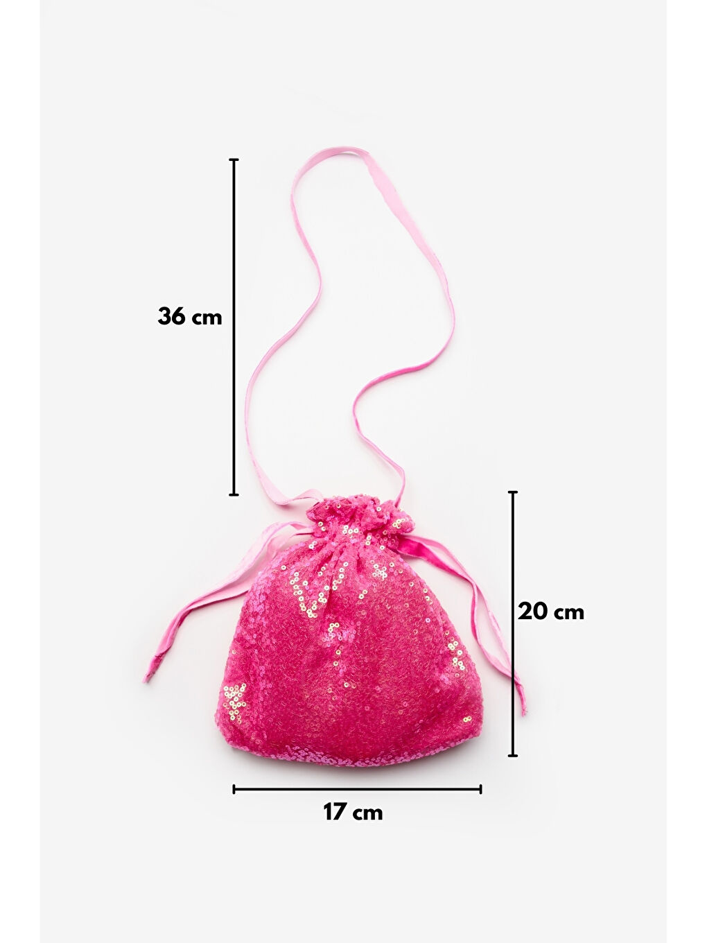 Fuşya Pul Payetli Kız Çocuk Çanta-2