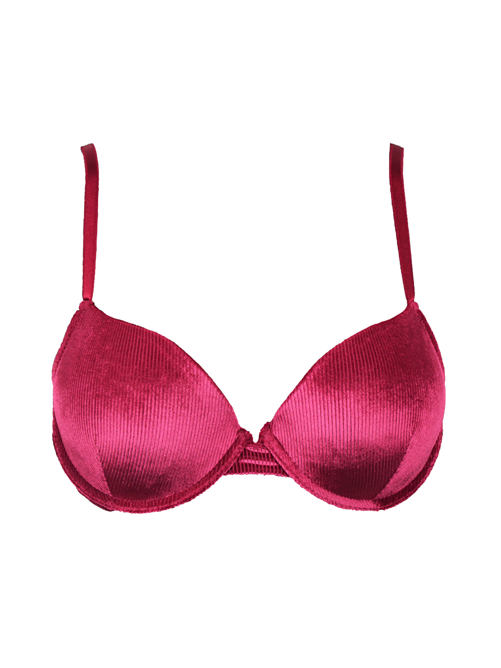 Kadife Double Push-Up Destekli Sütyen C18185 Mor