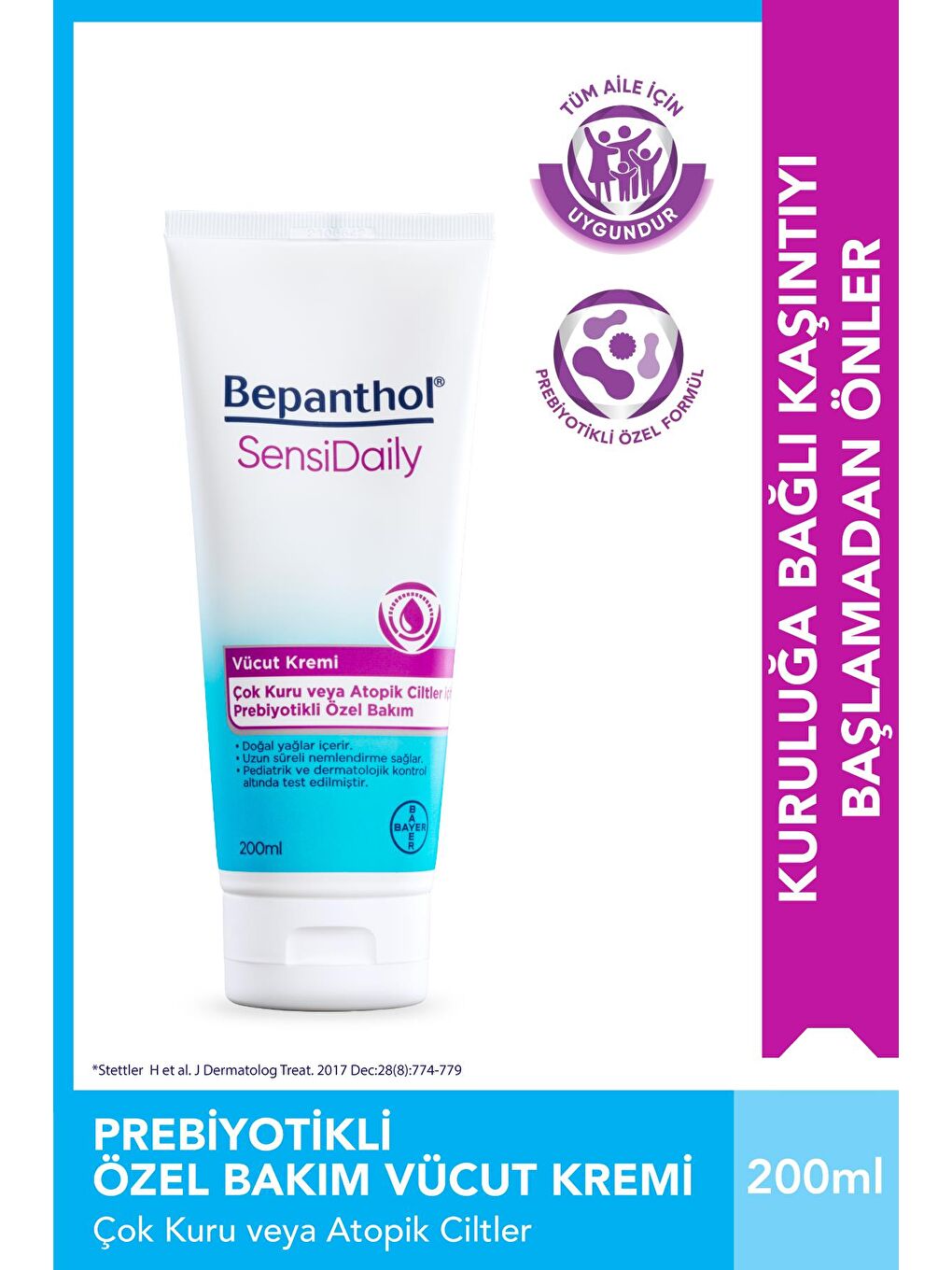 Bepanthol Şeffaf SensiDaily Vücut Kremi 200ml 8699546358823