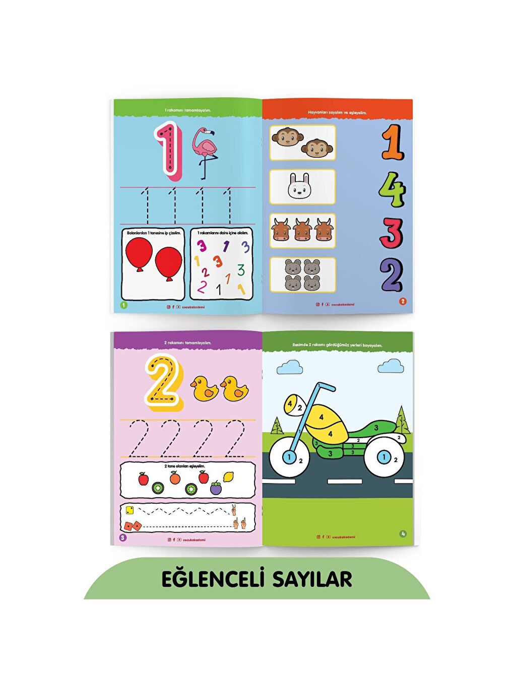 Çocuk Akademi Beyaz Yaz Sil Serisi Eğlenceli Sayılar - 1