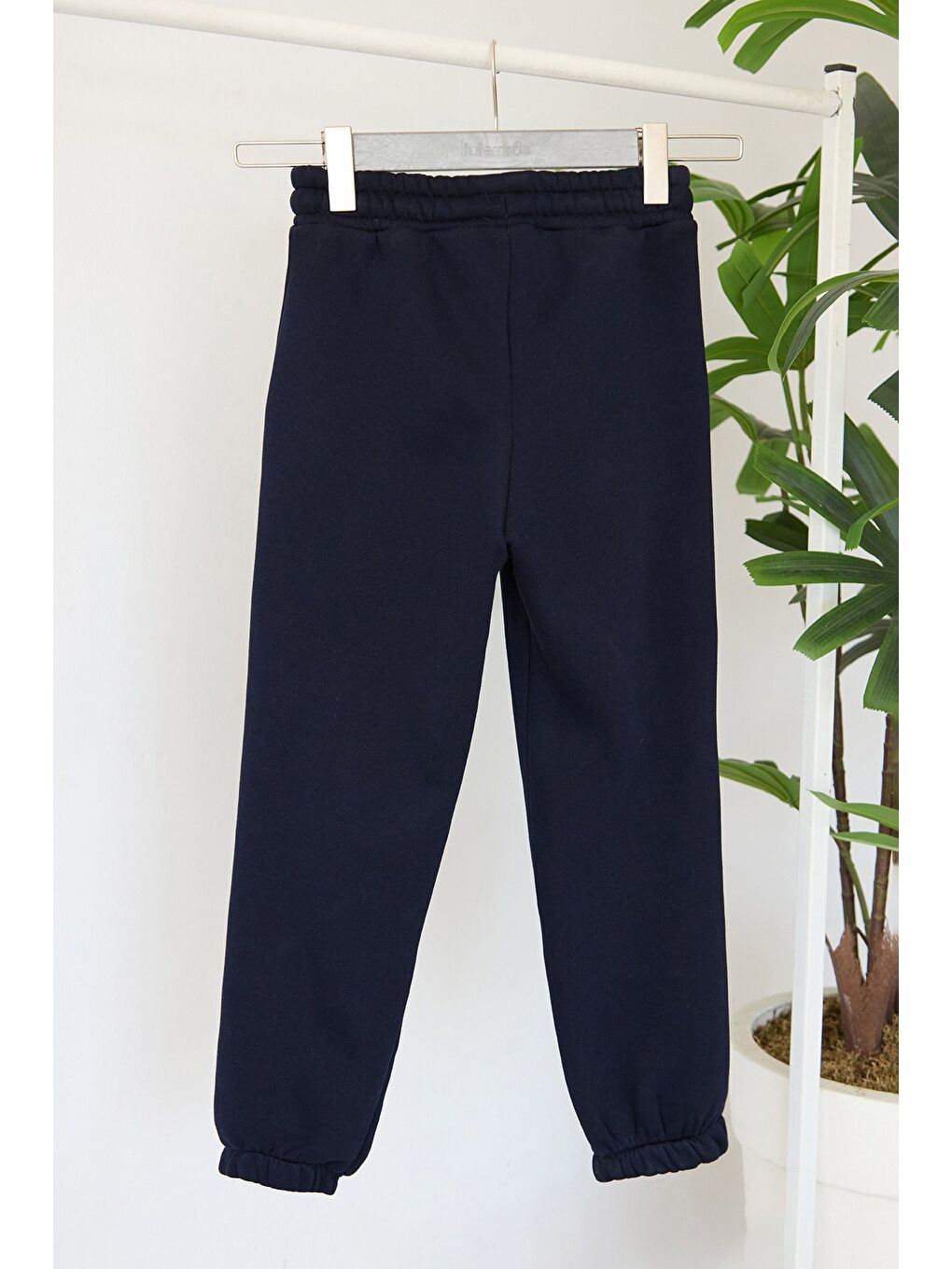 Lacivert 3 İplik Yazı Baskılı Kız Çocuk Eşofman Altı-3