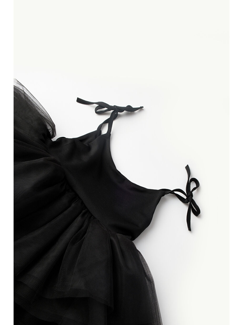 Siyah Tütü Etekli Askılı Kız Çocuk Balerin Elbise - Jade-2