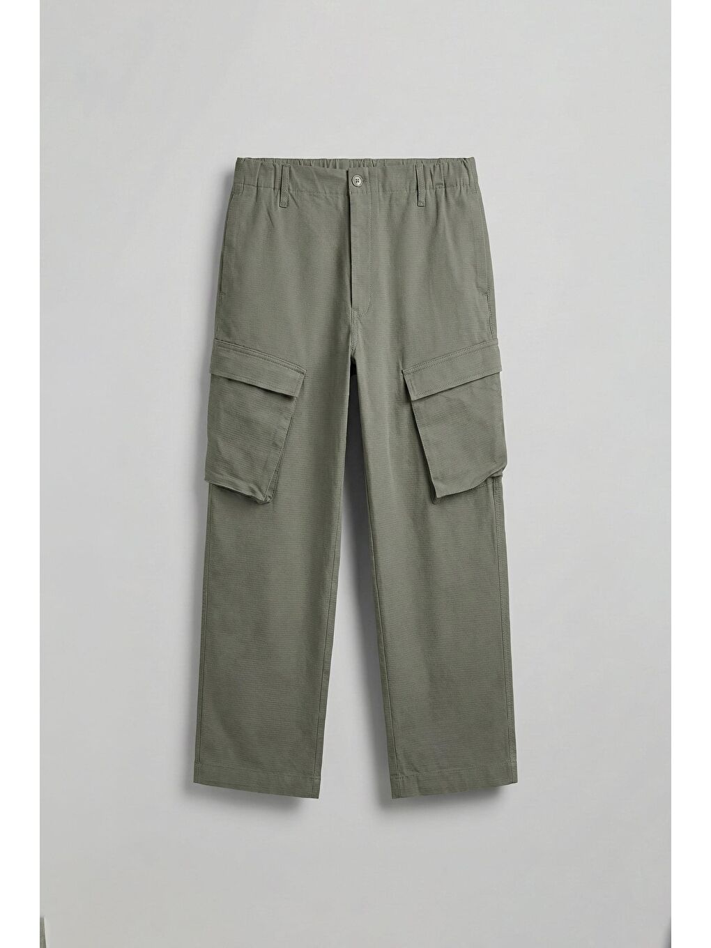 Erkek Kargo Cepli Esnek Baggy Pantolon Yeşil