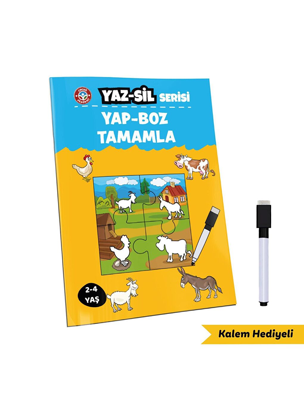 Çocuk Akademi Yaz Sil Serisi Yap-Boz Tamamla