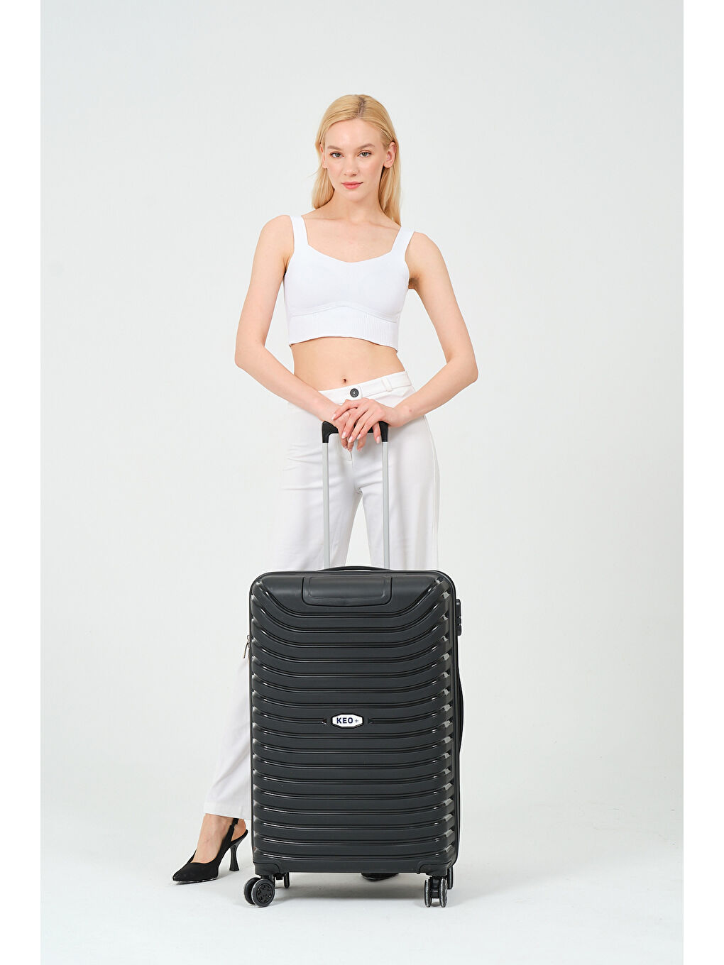 3’lü Set Siyah PP Valiz-8