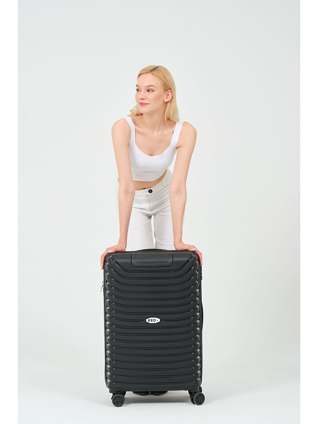 3’lü Set Siyah PP Valiz-9