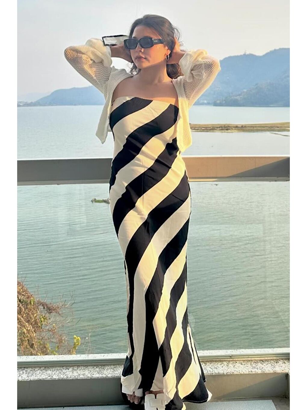 Siyah Straplez Uzun Basic Elbise Mg2115-1