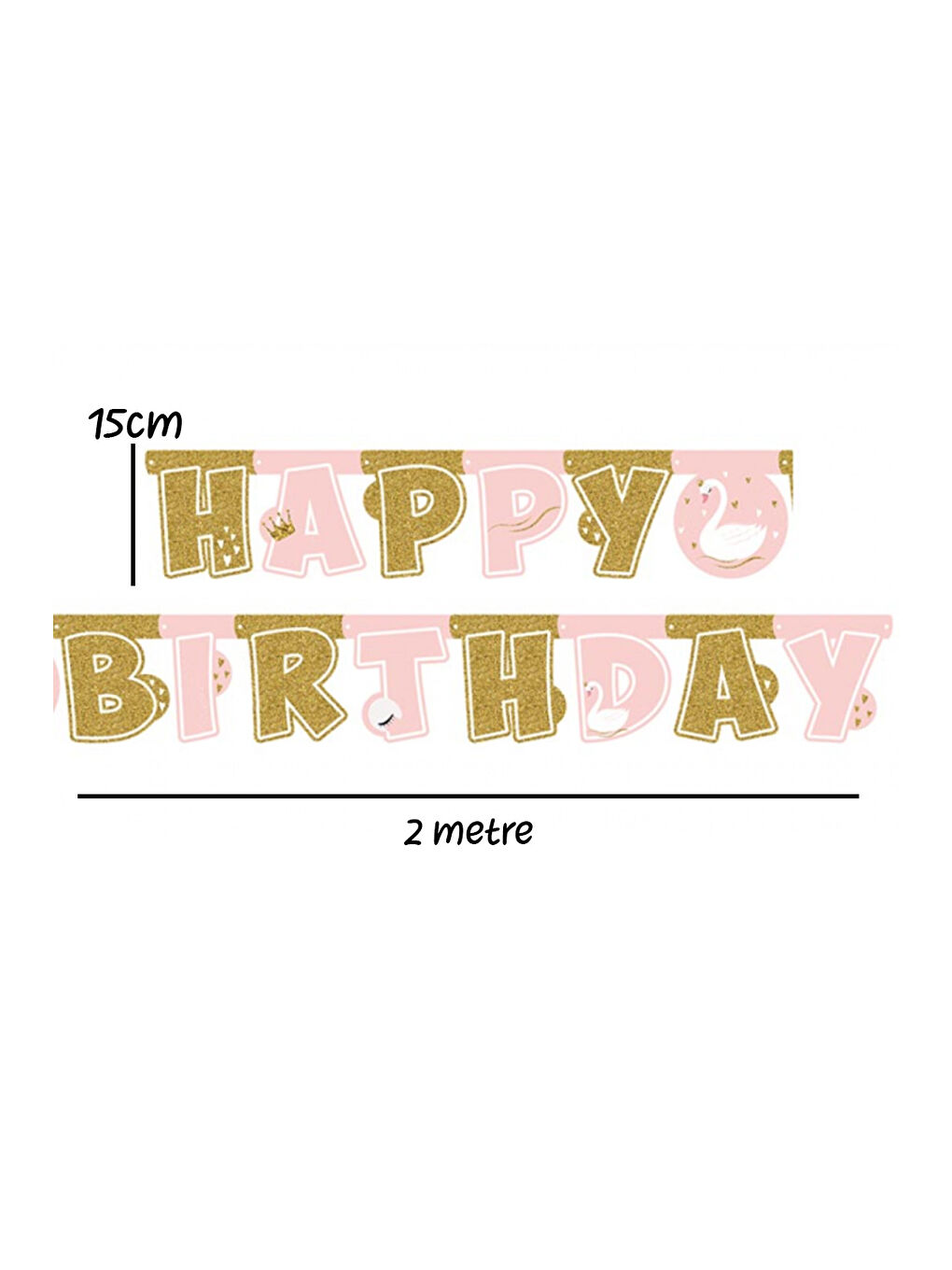 Pembe Kuğu Temalı 4'lü Parti Seti-3