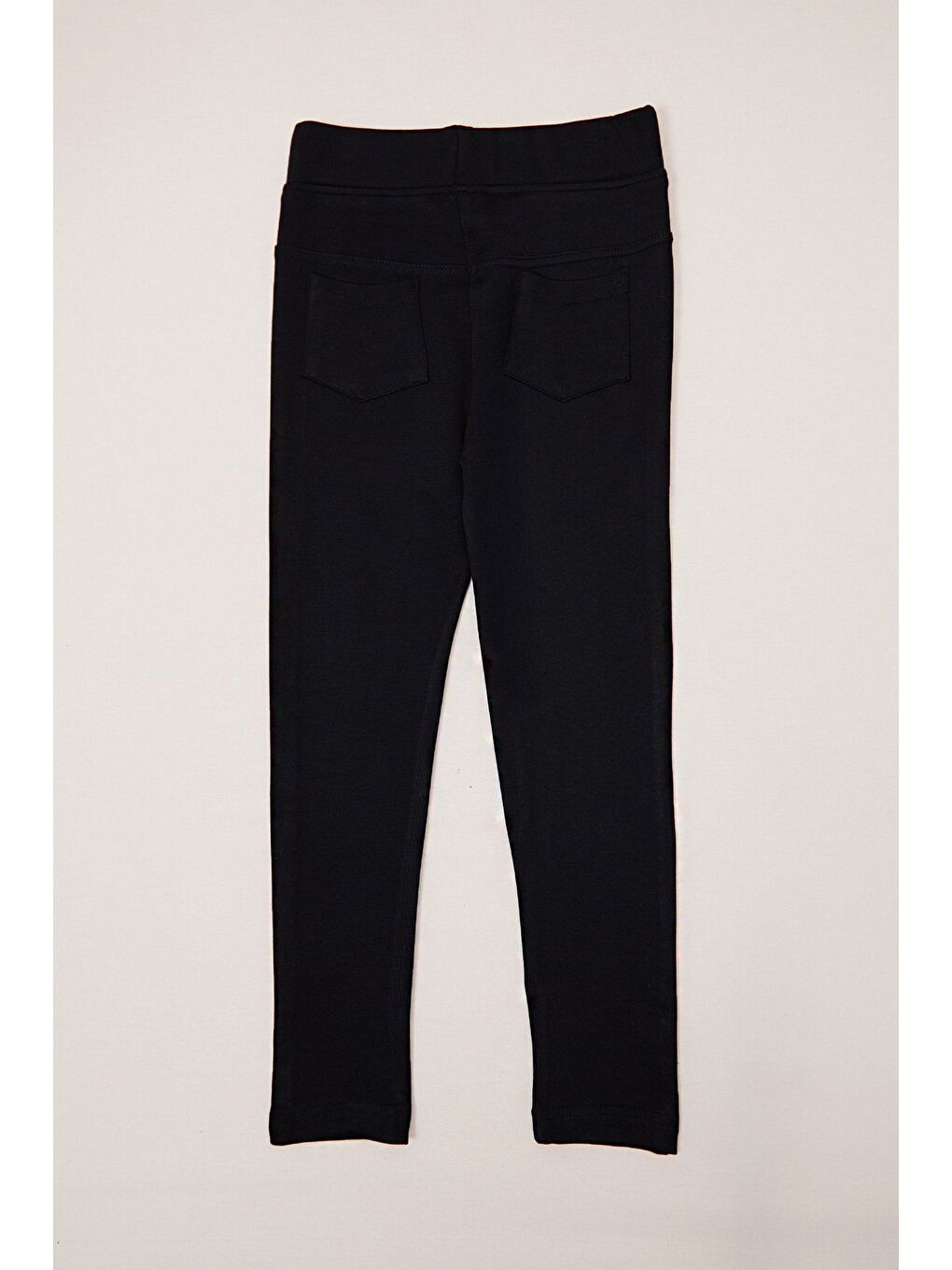 Siyah Çelik Kumaş Kız Çocuk Tayt-2