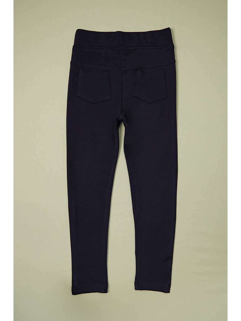 Siyah Çelik Kumaş Kız Çocuk Tayt-4