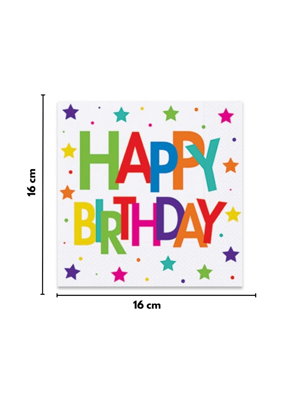 Karışık Çok Renkli Temalı 16'lı Peçete-2