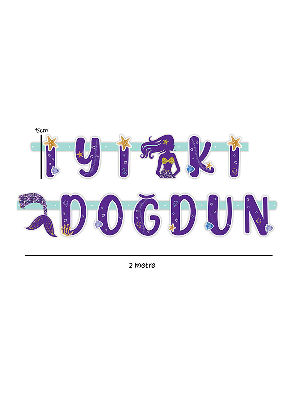 Lila Deniz Kızı Temalı İyi ki Doğdun Banner-1