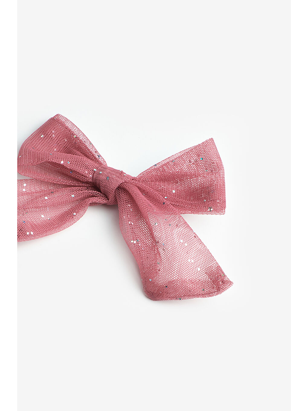 Pembe Gülkurusu Simli Tül Fiyonk Kız Çocuk Klips Toka-1