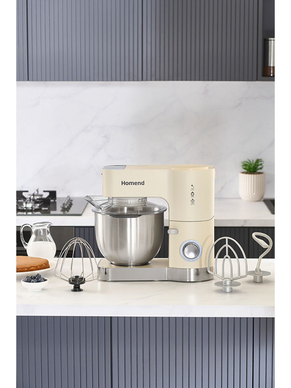 Artfood 3025h Hamur Yoğurma Makinesi Krem 1200W 5,5L