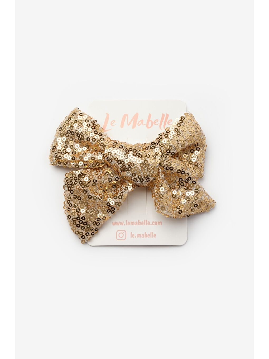 Sarı Altın Payetli Kız Çocuk Klips Toka