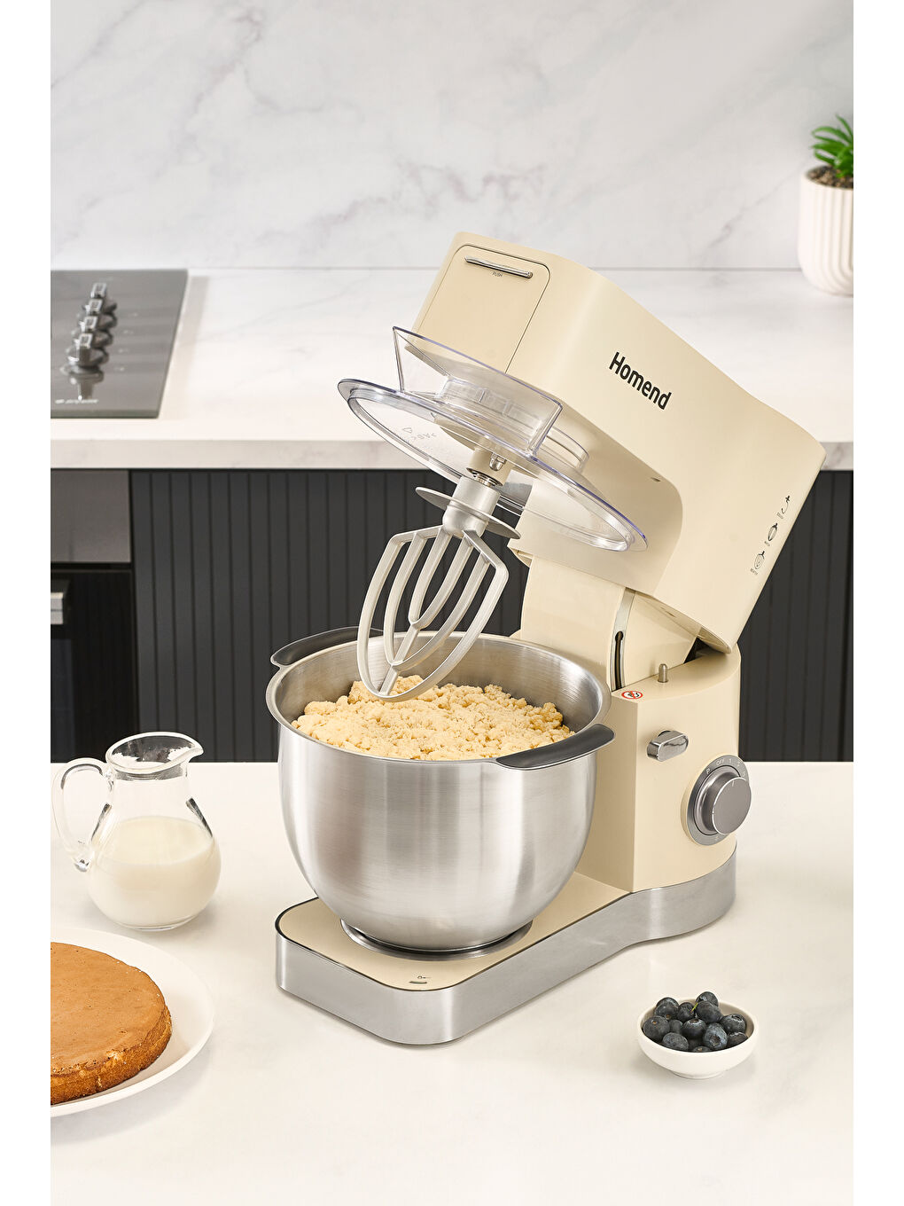 Artfood 3025h Hamur Yoğurma Makinesi Krem 1200W 5,5L-1