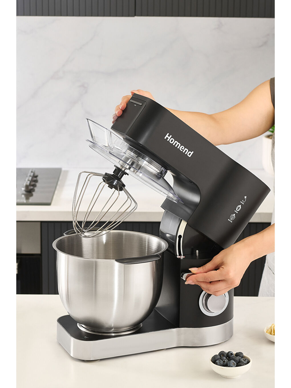 Artfood 3025h Hamur Yoğurma Makinesi Siyah 1200W 5,5L-5