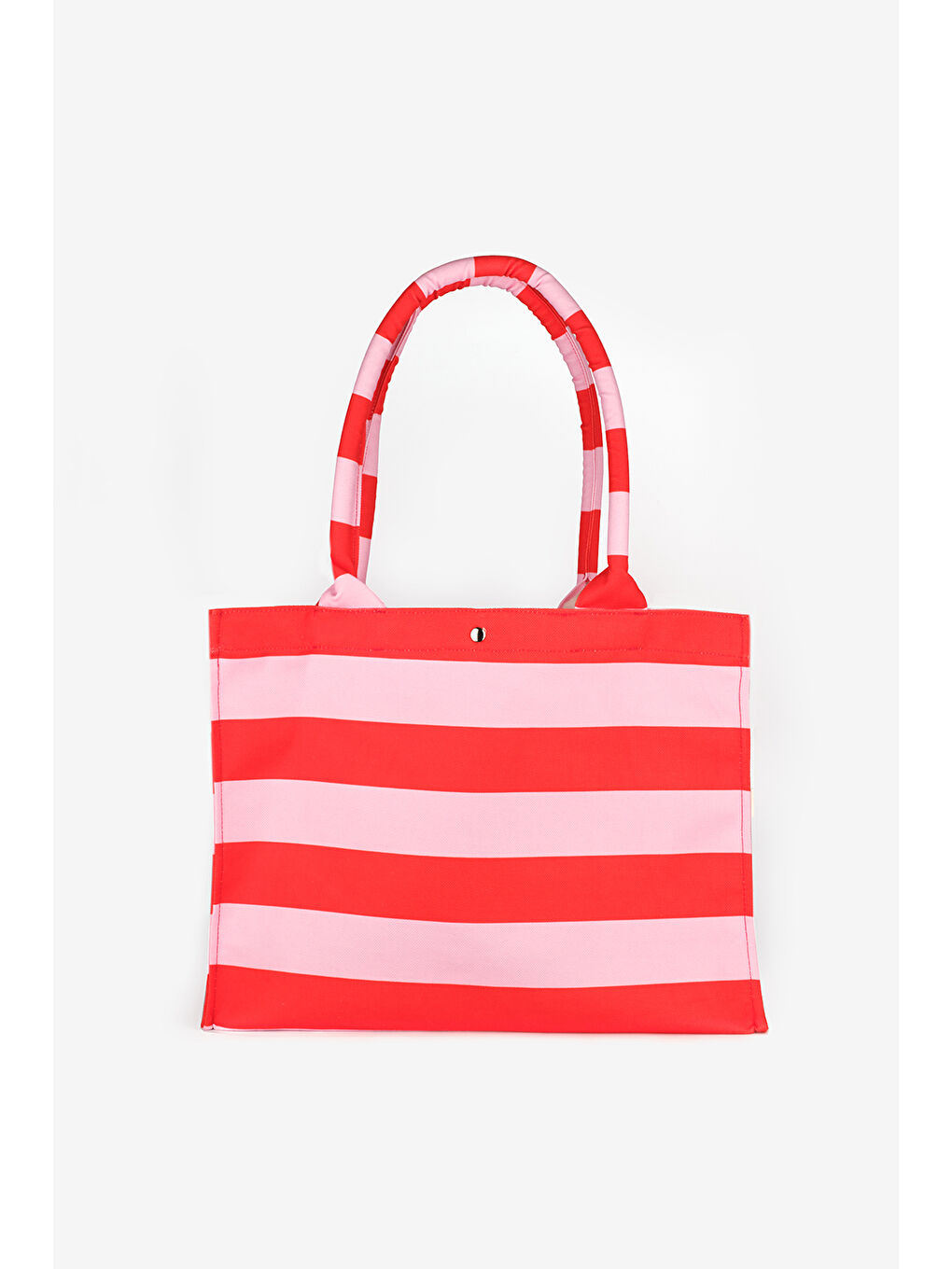 Pembe Çizgili Kadın Plaj Çantası