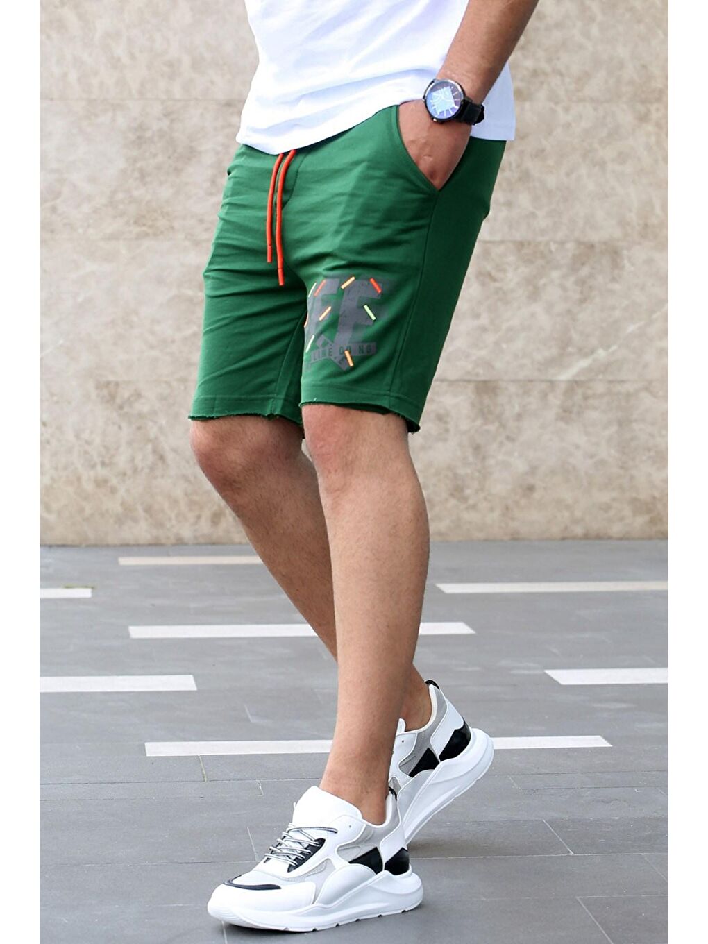 Baskılı Yeşil Erkek Şort 4247