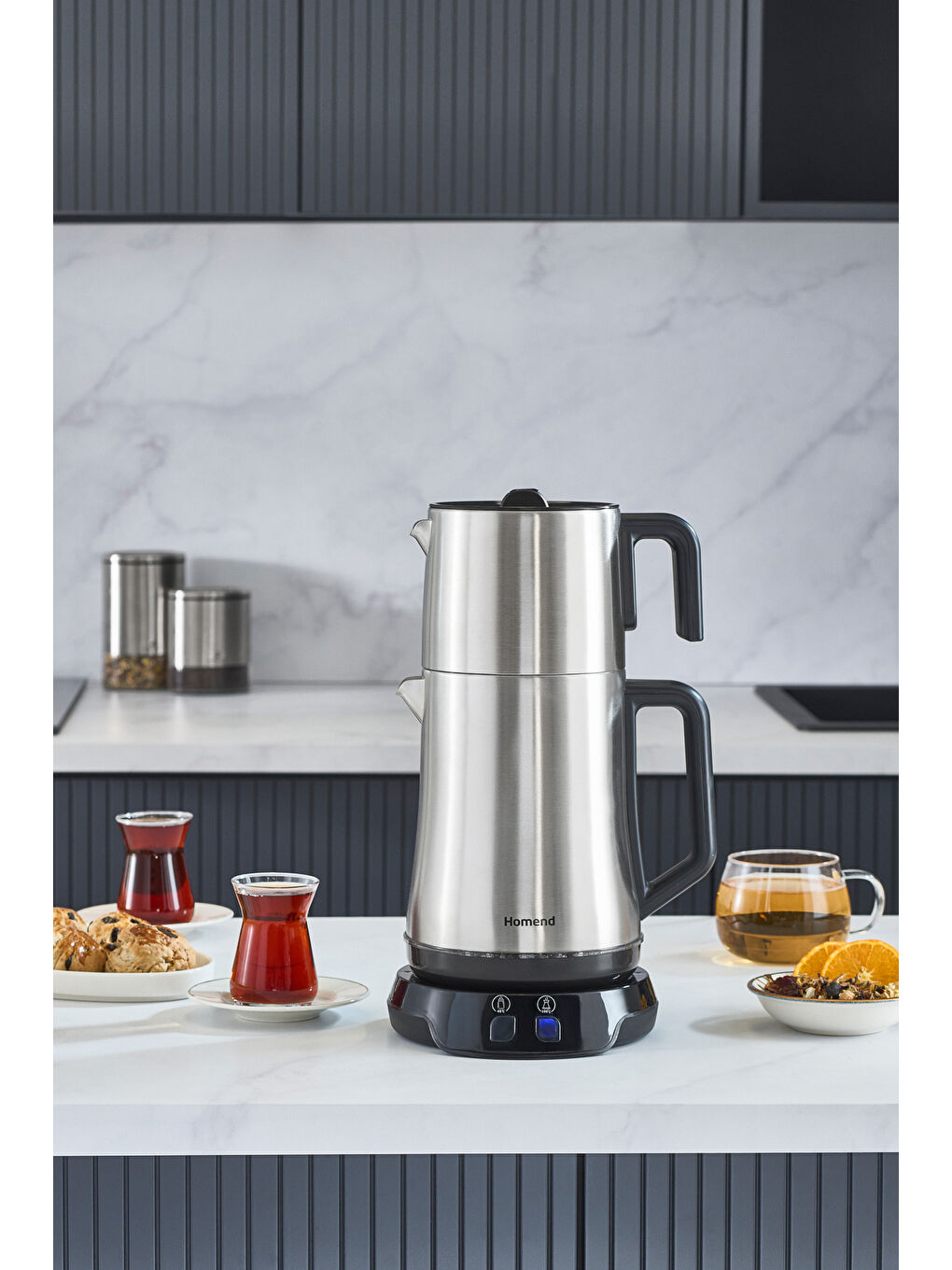 Royaltea Elegant 1775h Konuşan Çay Makinesi Inox Siyah