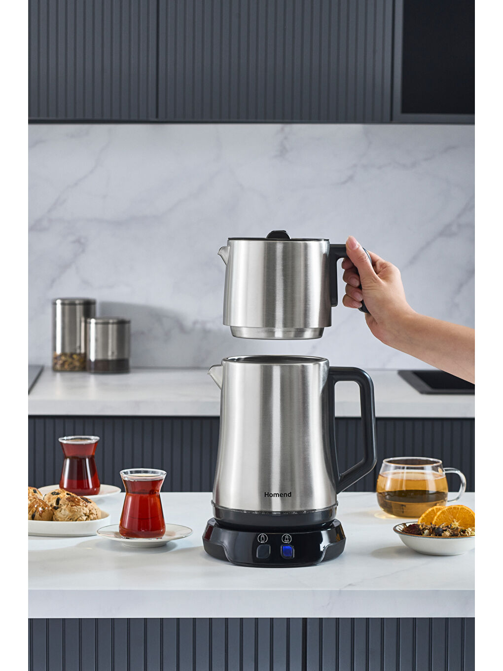 Royaltea Elegant 1775h Konuşan Çay Makinesi Inox Siyah-1