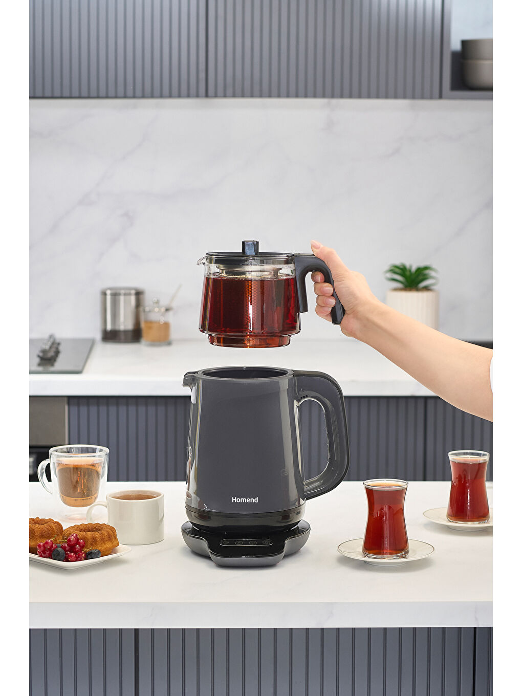 Royaltea 1729H Konuşan Çay Makinesi Antrasit-2