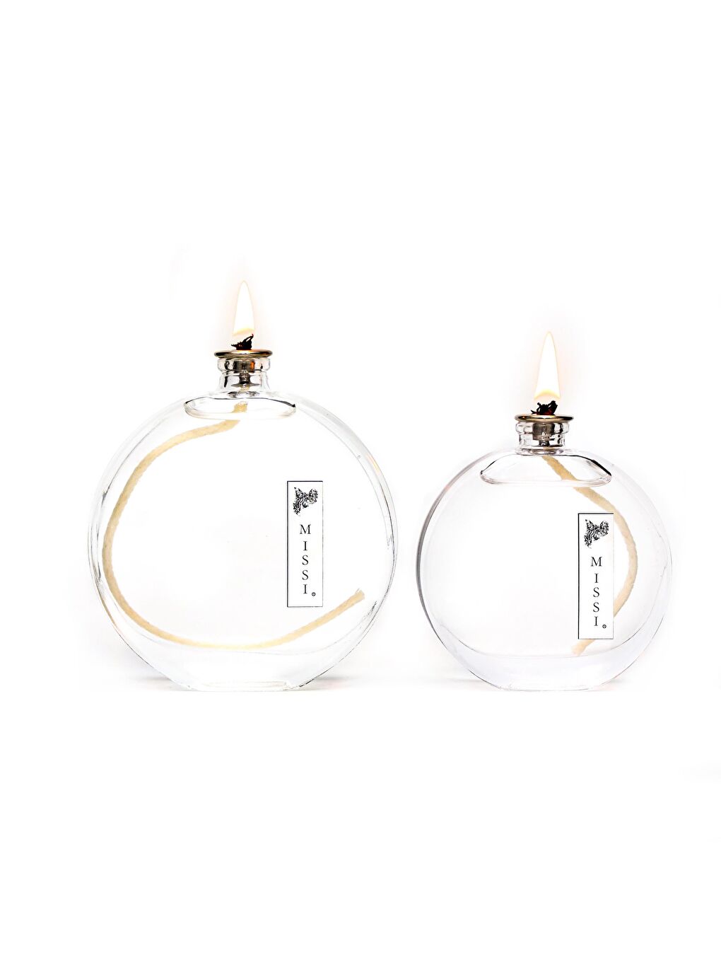 Ekru 2 Boy Dark Amber Kokulu Kandil Seti