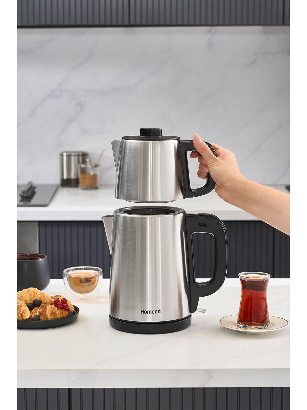 Royaltea 1728H Çelik Çay Makinesi Inox-1