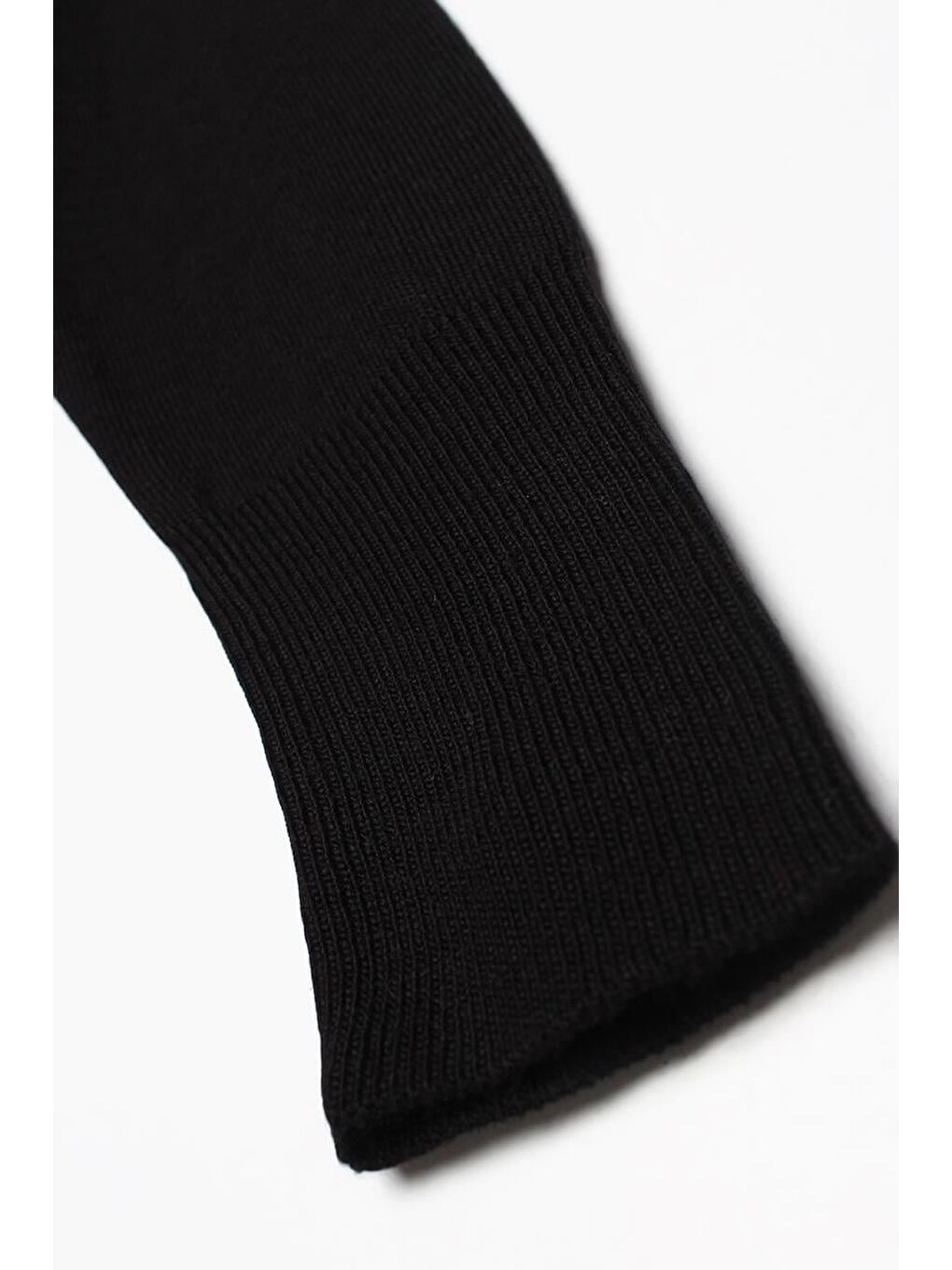 Siyah Bisiklet Yaka Triko Kazak-4