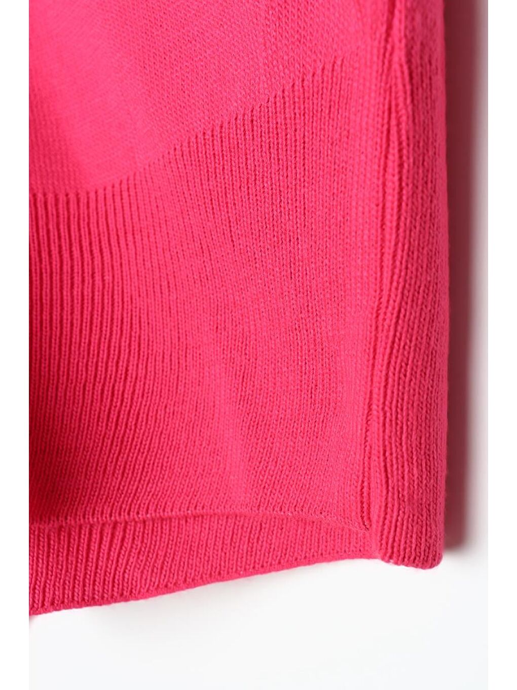 Fuşya Bisiklet Yaka Triko Kazak-4