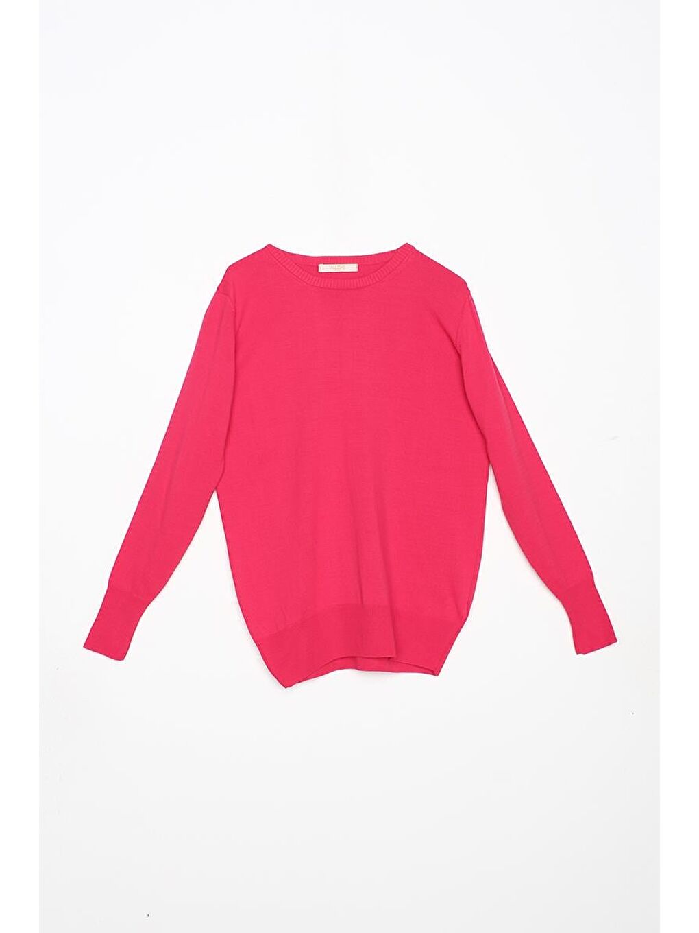 Fuşya Bisiklet Yaka Triko Kazak-5