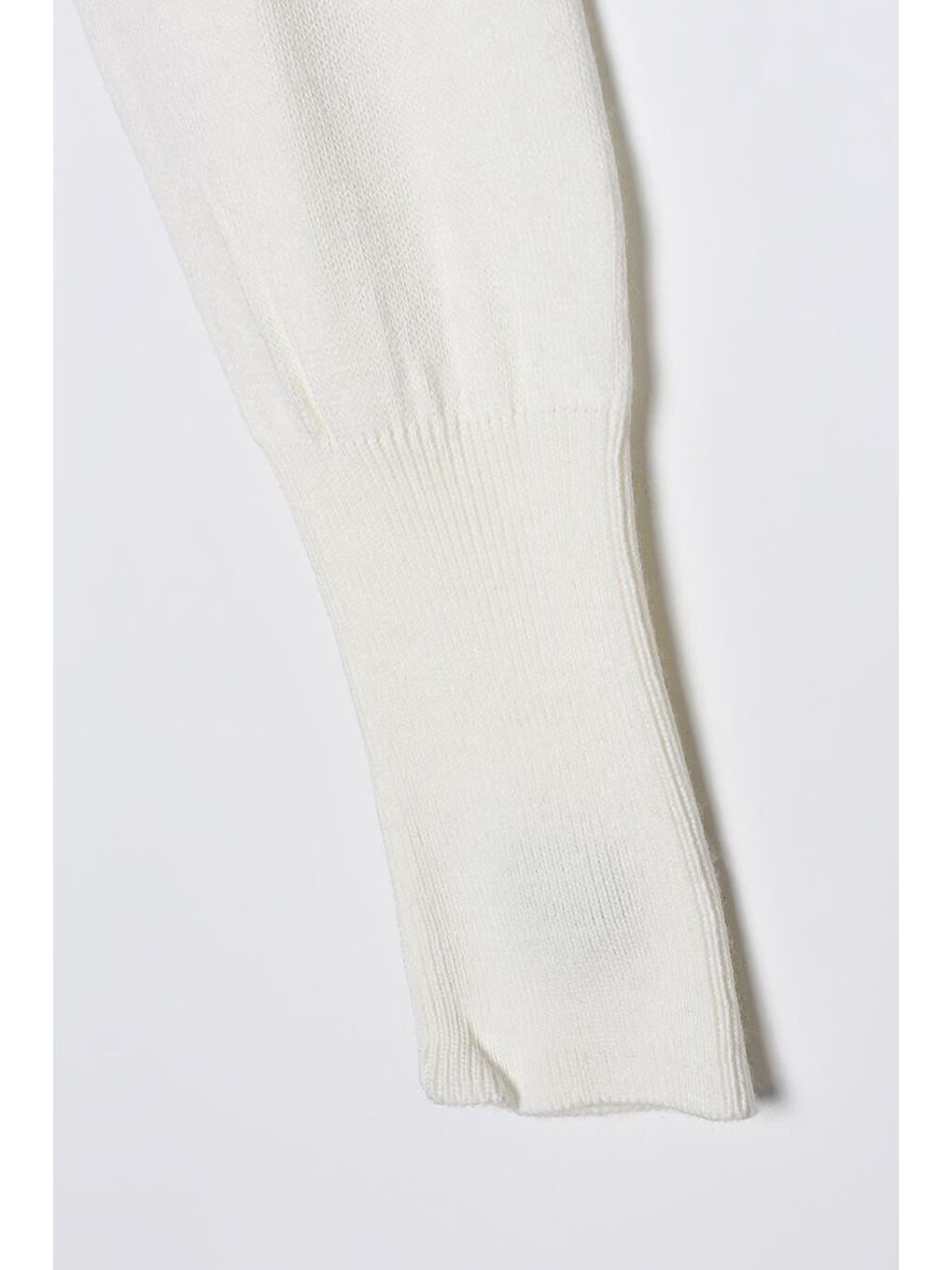 Ekru Balıkçı Yaka Kısa Triko Kazak-4