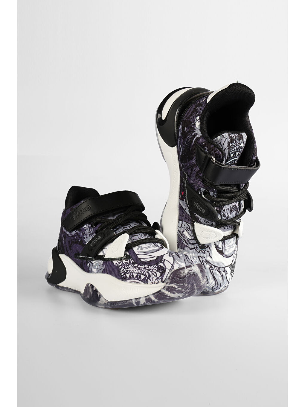 Universe Baskılı Erkek Çocuk Siyah Sneaker