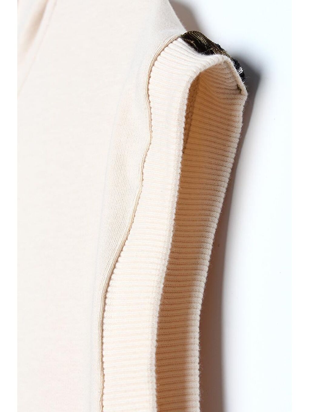 Yeni Bej Omuz Şeritli Fermuarlı Yelek-5