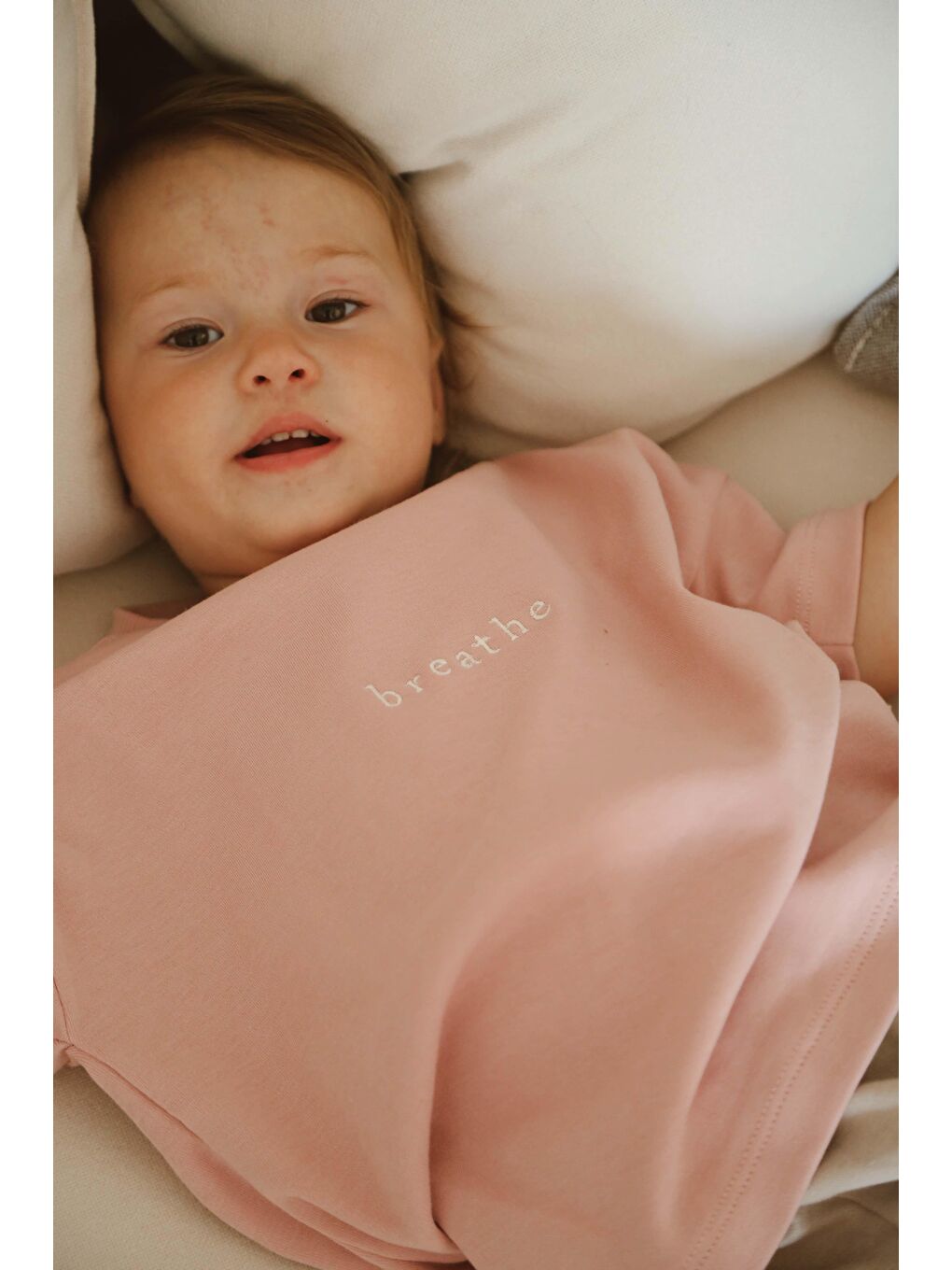 Pembe Bisiklet Yaka Oversize T-Shirt Bebek - Çocuk-4