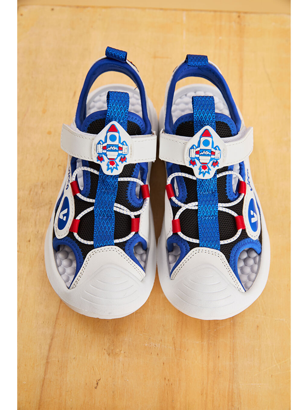 Rocket Işıklı Erkek Okul Öncesi Saks Mavi Sandalet-2