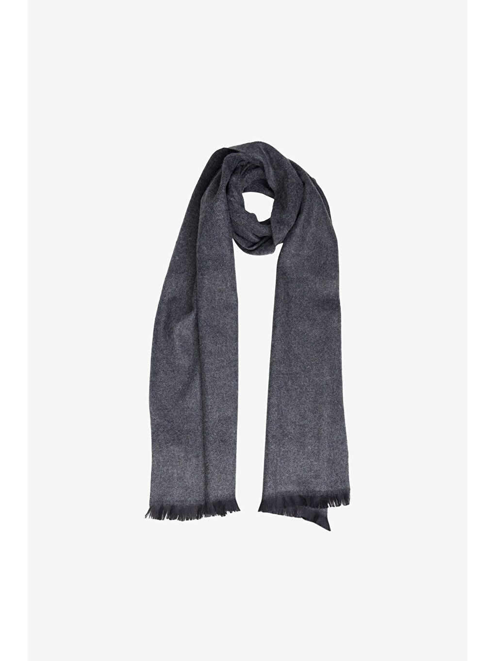 Erkek Gri Desensiz Sıcak Tutan Triko Atkı