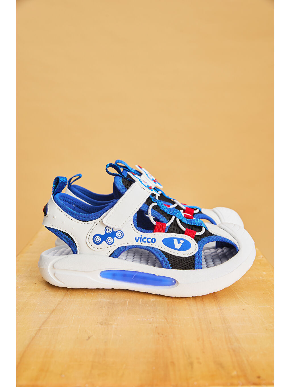 Rocket Işıklı Erkek Okul Öncesi Saks Mavi Sandalet-1