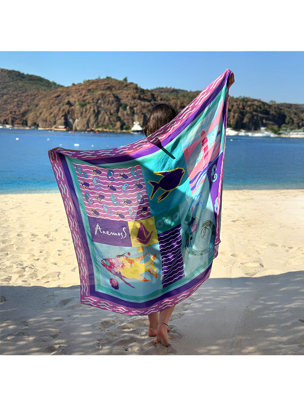 Harmoni Viskon Pareo Pembe 120*140 cm-7