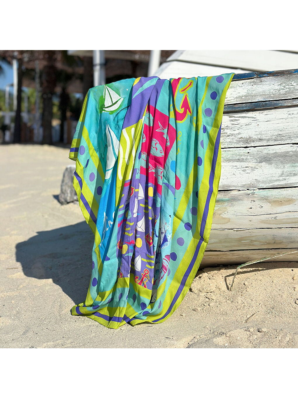 Harmoni Viskon Pareo Yeşil 120*140 cm-6