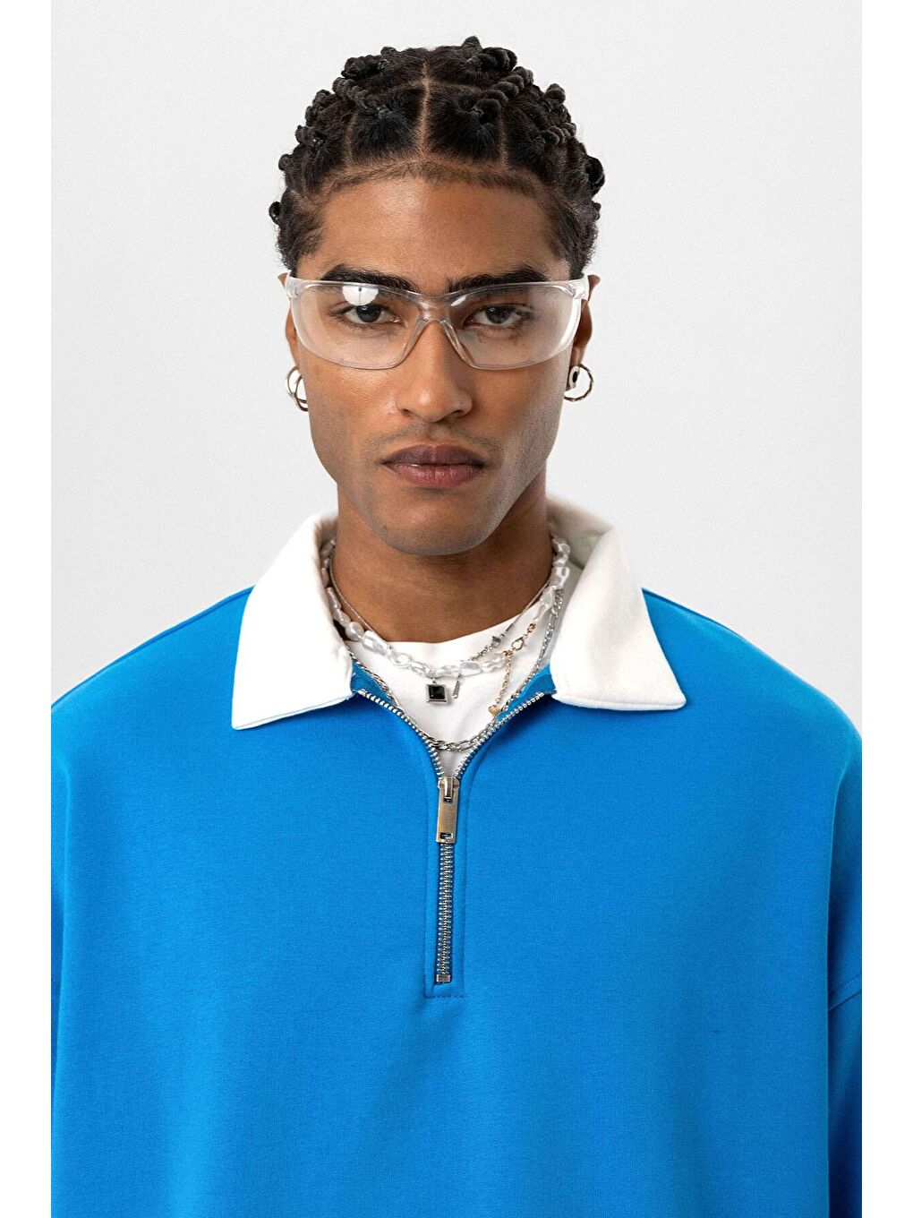 Turkuaz Basic Polo Yaka Fermuar Detaylı Erkek Eşofman Altı-3