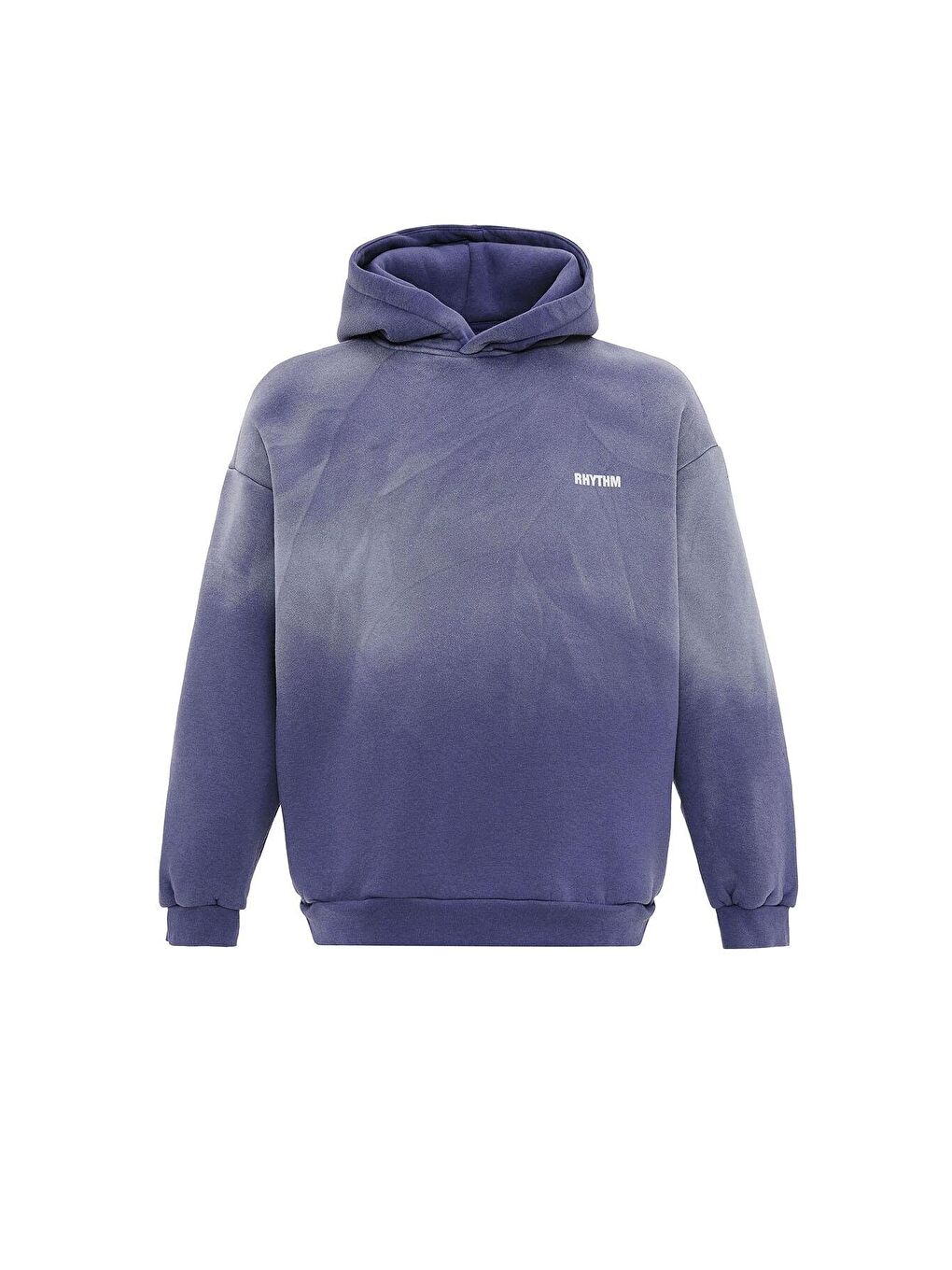 Mor Arka Baskılı Oversize Kapüşonlu  Erkek Hoodie