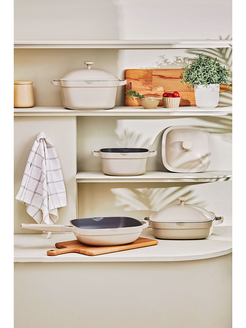 Beyaz White Stone 7 Parça Tencere Seti-2