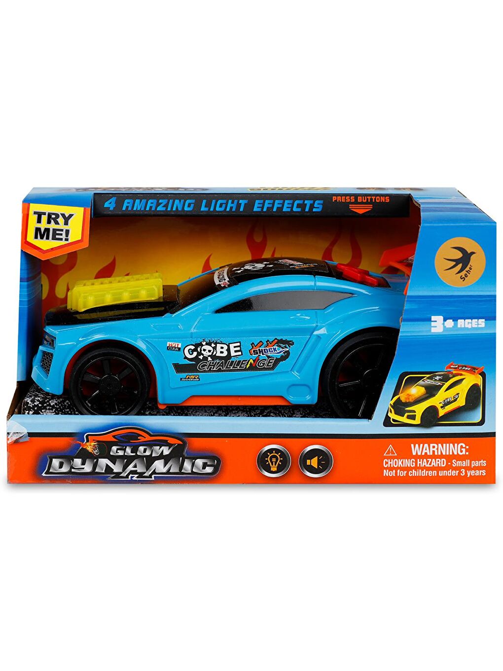 Seher Oyuncak Sesli ve Işıklı Yarış Arabası - Mavi Standart-1