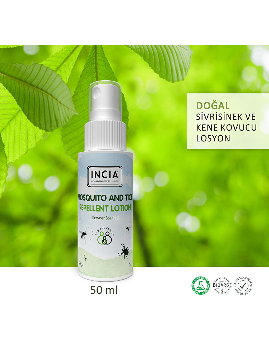 Sivrisinek ve Kene Kovucu Sprey Losyon Seyahat Boy 50ml-1