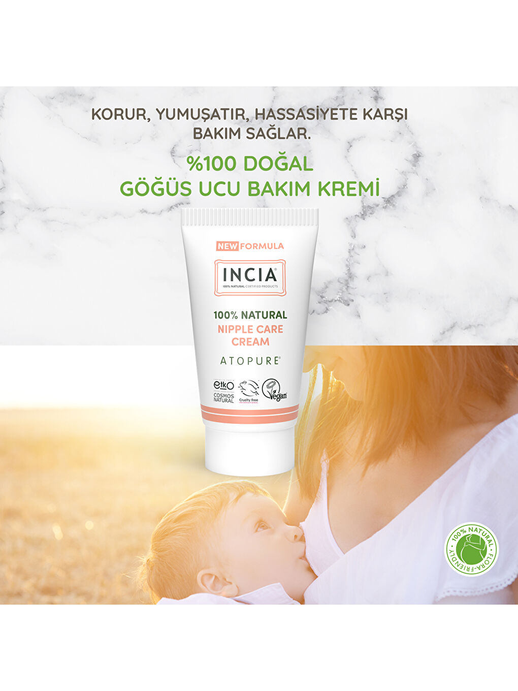 %100 Doğal Göğüs Ucu Bakım Kremi Yumuşatma ve Koruma Lanolin İçermez 30 ml-5