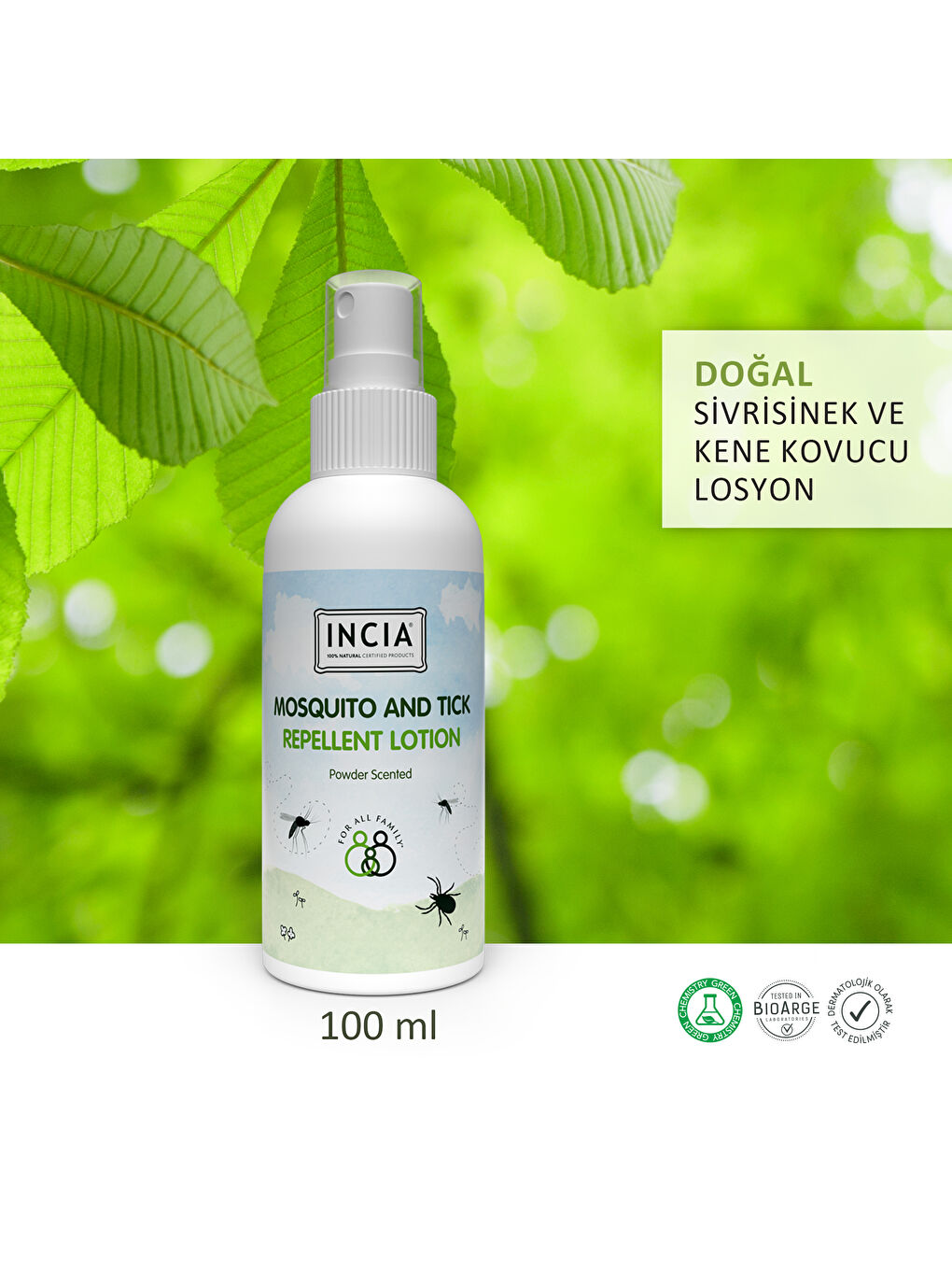 Sivrisinek ve Kene Kovucu Sprey Losyon Tüm Vücut İçin 100ml-1