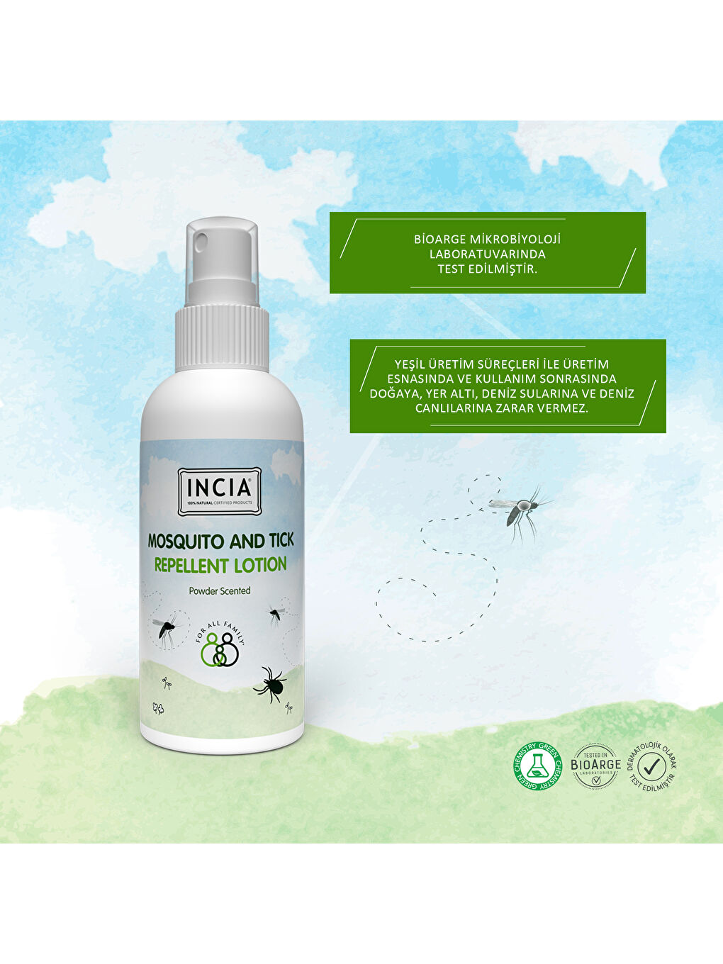 Sivrisinek ve Kene Kovucu Sprey Losyon Tüm Vücut İçin 100ml-6
