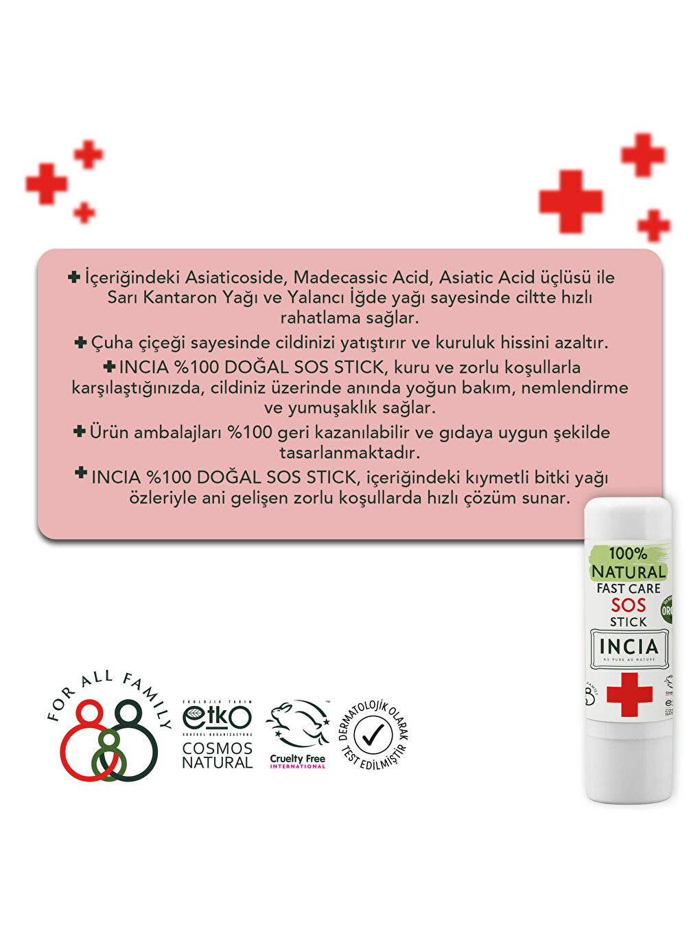 %100 Doğal Sos Stick Anlık Yatıştırıcı Organik Yalancı İğde Hızlı Koruma Bitkisel 6 G-7